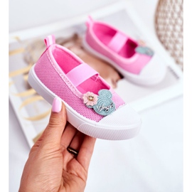 Le Scarpe Sneakers rosa con velcro per bambini Estienne 2