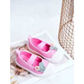 Le Scarpe Sneakers rosa con velcro per bambini Estienne 1