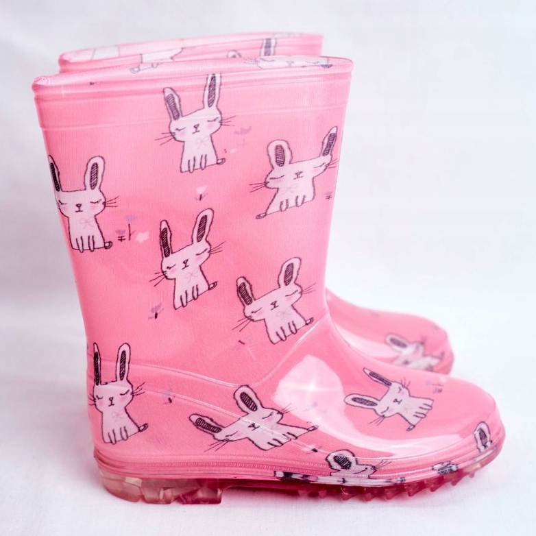 Stivali da pioggia in gomma per bambini Pink Bunny rosa 2