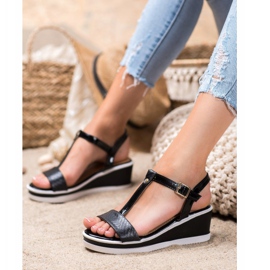 SHELOVET Zeppe Nere Con Ecopelle nero 2
