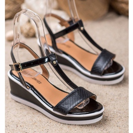 SHELOVET Zeppe Nere Con Ecopelle nero 1