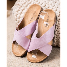 Nio Nio Pantofole casual sulla piattaforma rosa 2