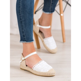 SHELOVET Espadrillas Bianche Con Pizzo bianca 1