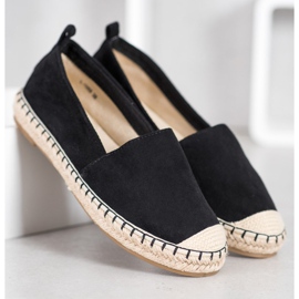 Anesia Paris Espadrillas comode in pelle scamosciata nero 2