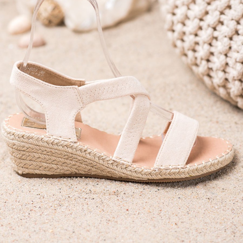 Renda Sandali con espadrillas in pelle scamosciata marrone 2