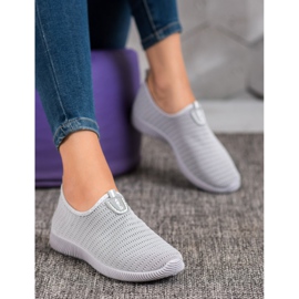 Melisa Scarpe slip-on in tessuto grigio 2