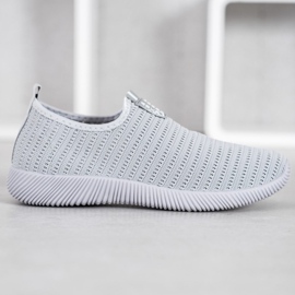 Melisa Scarpe slip-on in tessuto grigio 1