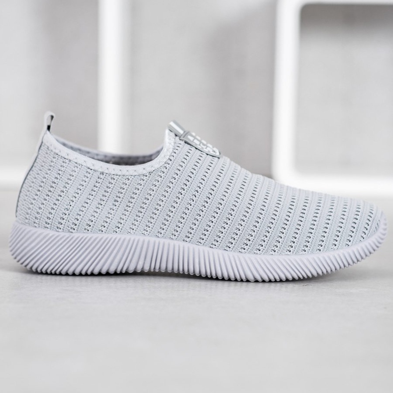 Melisa Scarpe slip-on in tessuto grigio 1