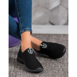 Melisa Scarpe slip-on in tessuto nero 1