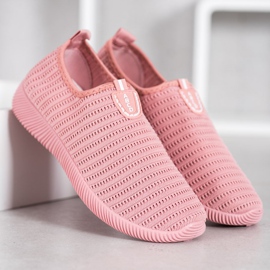 Melisa Scarpe slip-on in tessuto rosa 1