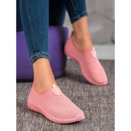 Melisa Scarpe slip-on in tessuto rosa 2