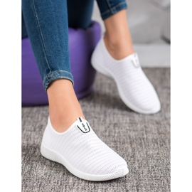 Melisa Scarpe slip-on in tessuto bianca 2