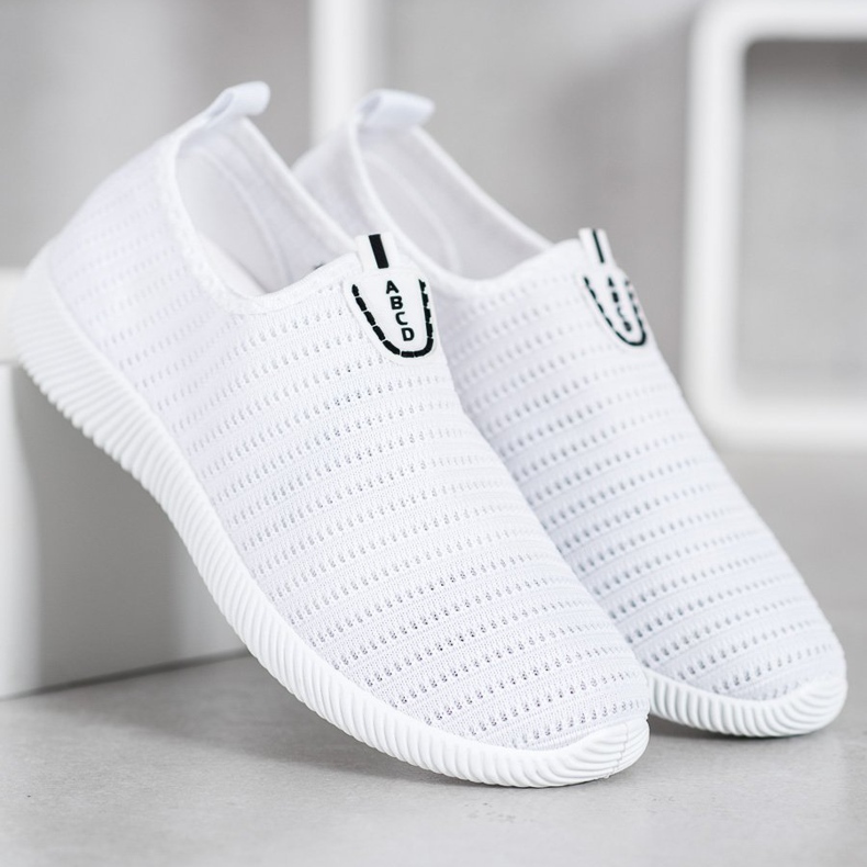 Melisa Scarpe slip-on in tessuto bianca 1