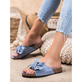 Renda Comode Pantofole Con Fiocco blu 1