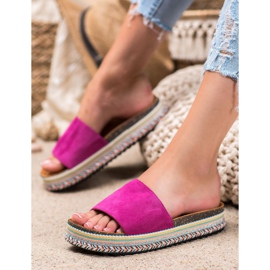 Renda Pantofole Sulla Piattaforma viola 1