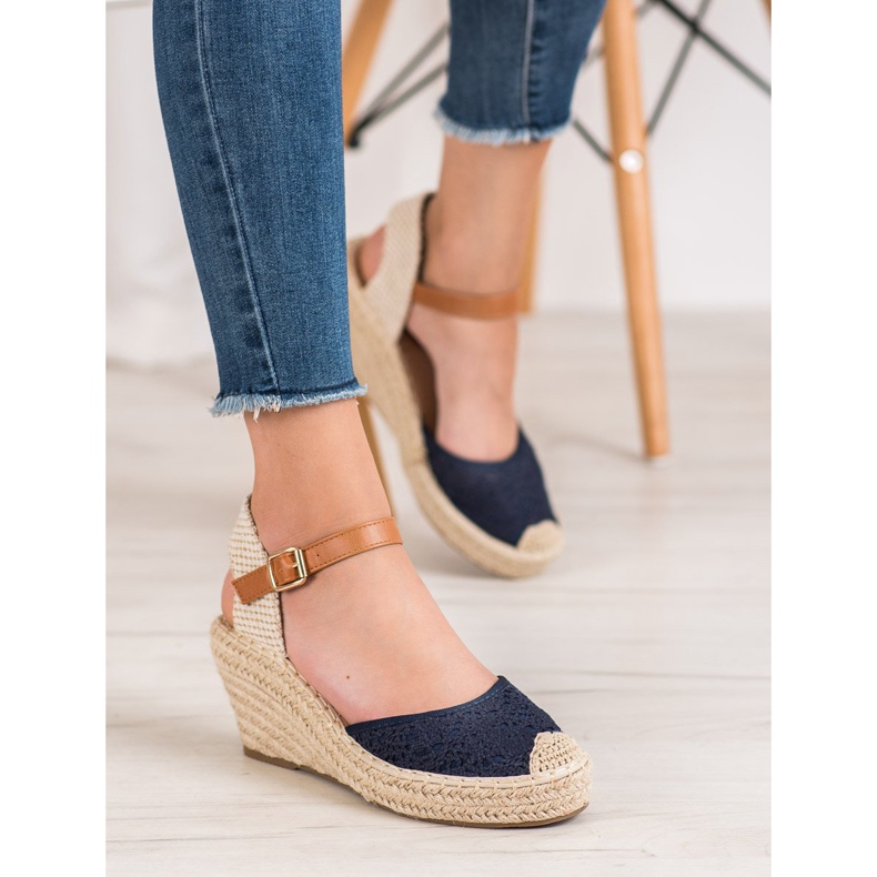 Renda Espadrillas Con Fibbia blu 1
