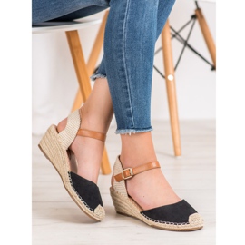 Renda Espadrillas Con Tacco Scoperto nero 1