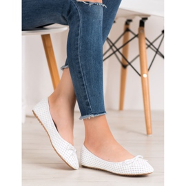Small Swan Ballerine intrecciate bianco 1