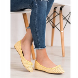 Small Swan Ballerine intrecciate giallo 1
