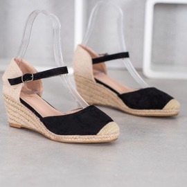 Small Swan Espadrillas con zeppa nero 2