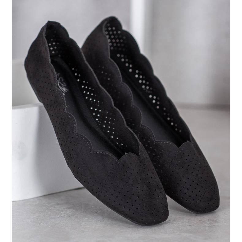 Small Swan Ballerine traforate nero 2
