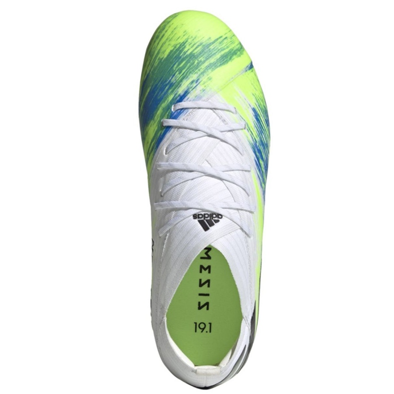 Scarpe da calcio Adidas Nemeziz 19.1 Fg Jr EG7239 multicolore bianco 2