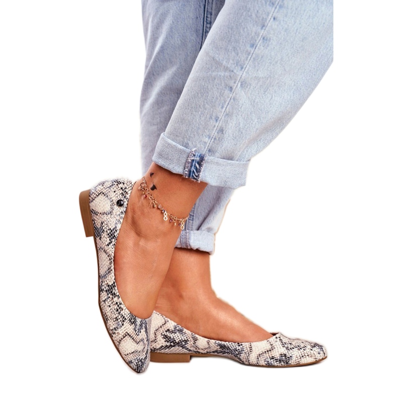 Ballerine Sergio Leone BL611 fantasia animalier marrone grigio 1