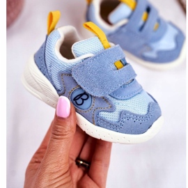 Apawwa Scarpe Sportive Bambino Velcro Camoscio Blu Malbred 1