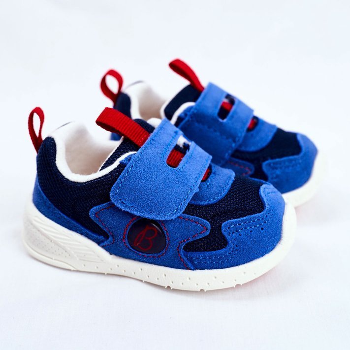 Apawwa Scarpe Sportive per Bambini con Velcro Suede Navy Blue Malbred blu navy 1