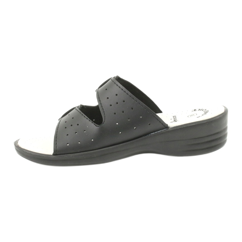 American Club pantofole nere su fibbie americane nero 1