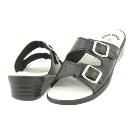 American Club pantofole nere su fibbie americane nero 3
