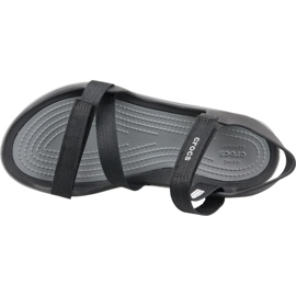 Sandalo Crocs Swiftwater in tessuto W 204804-001 nero grigio 2