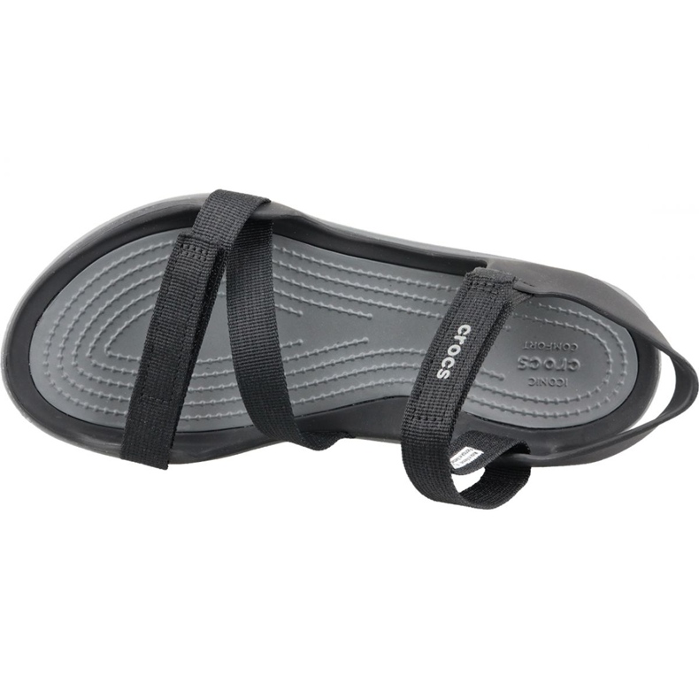 Sandalo Crocs Swiftwater in tessuto W 204804-001 nero grigio 2