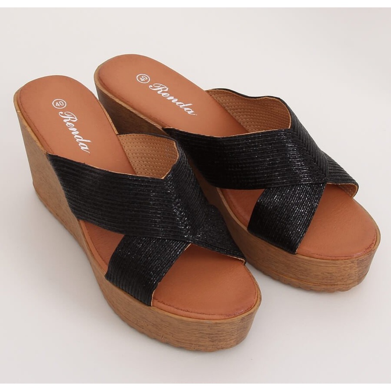 Nero Pantofole nere 10-235 Nero 1