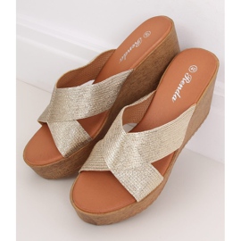 Ciabatte con zeppa oro 10-235 Oro d'oro 2