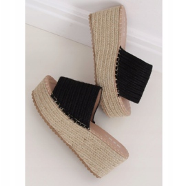 Espadrillas nere sulla zeppa LL909 Black nero 1
