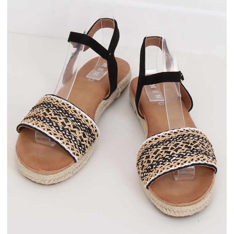 Sandali espadrillas da donna neri WH933 Black nero 1