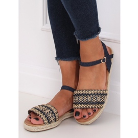 Sandali donna espadrillas blu navy WH933 Denim Blue 2
