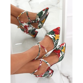 Décolleté fiorite NC950 Bianco multicolore 2