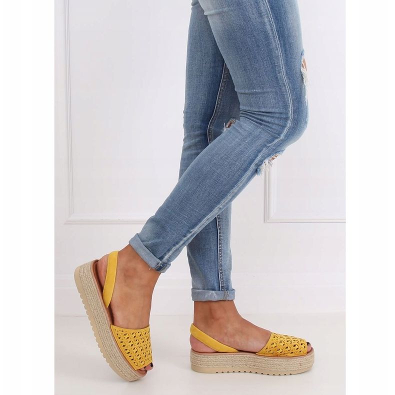 Sandali, espadrillas, miele WH931 Giallo 2