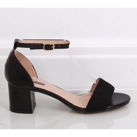 Sandali neri con tacco alto 8160 Black nero 1