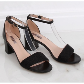 Sandali neri con tacco alto 8160 Black nero 2
