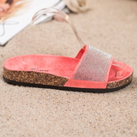 Bona Ciabatte Con Cubic Zirconia rosa 2