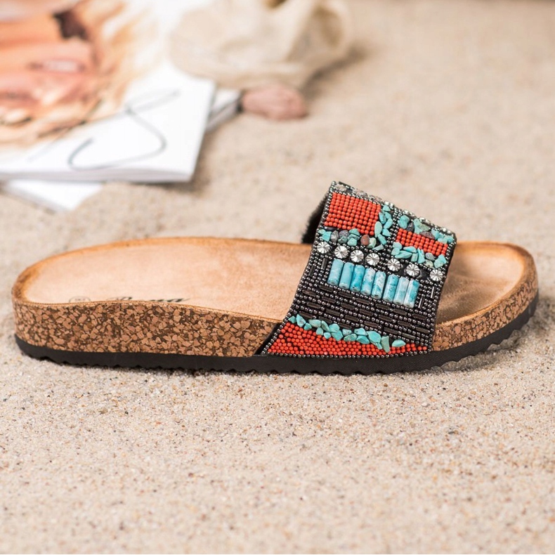 Bona Pantofole Con Perline multicolore 2