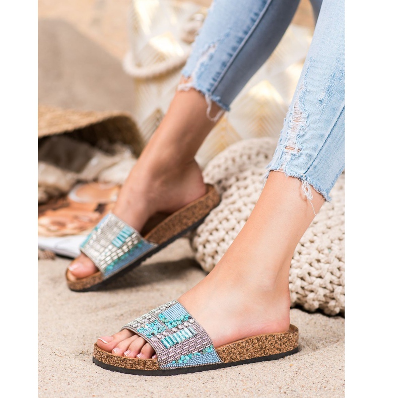 Bona Pantofole Con Perline multicolore 1