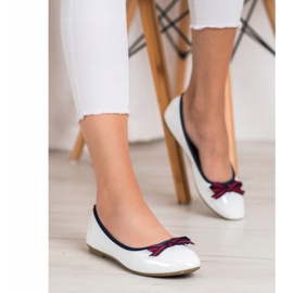 SHELOVET Ballerina con un fiocco bianca 2