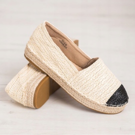 SHELOVET Espadrillas alla moda sulla piattaforma beige 1