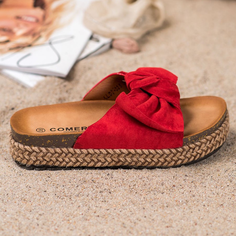 Comer Pantofole Su Una Piattaforma Alta rosso 2