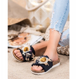 SHELOVET Pantofole alla moda nero multicolore 1