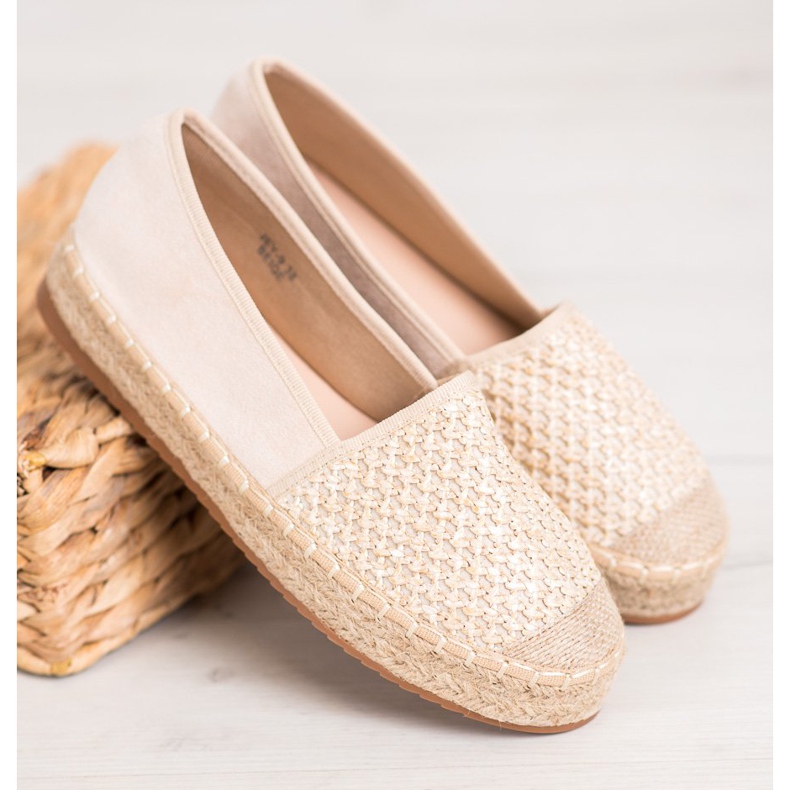 SHELOVET Espadrillas intrecciate marrone 2